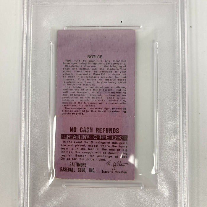 Cal Ripken Jr. MLB Debut Ticket August 10, 1981 PSA 4