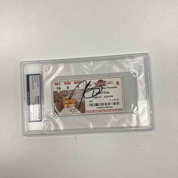 Kevin Durant Signed Ticket Jan 25, 2015 VS Lebron James PSA DNA Auto