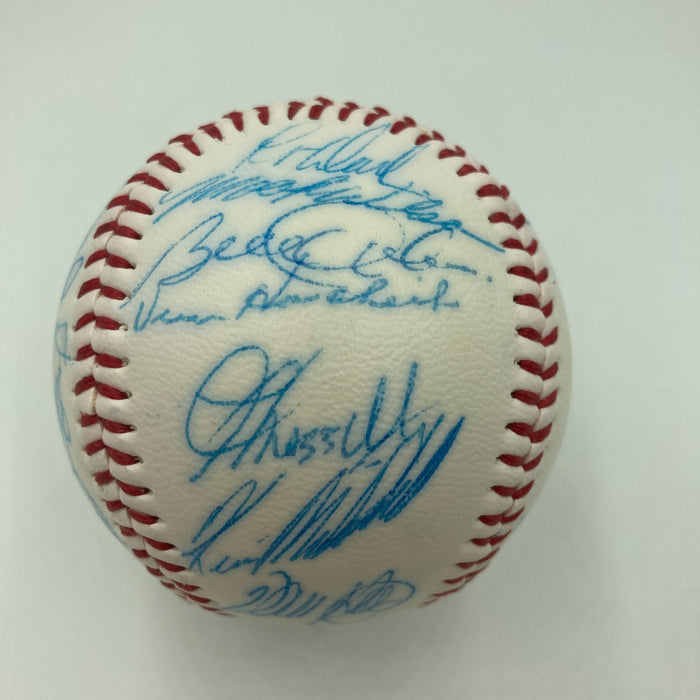 Vintage 1986 New York Mets World Series Champs Team Signed Baseball JSA COA