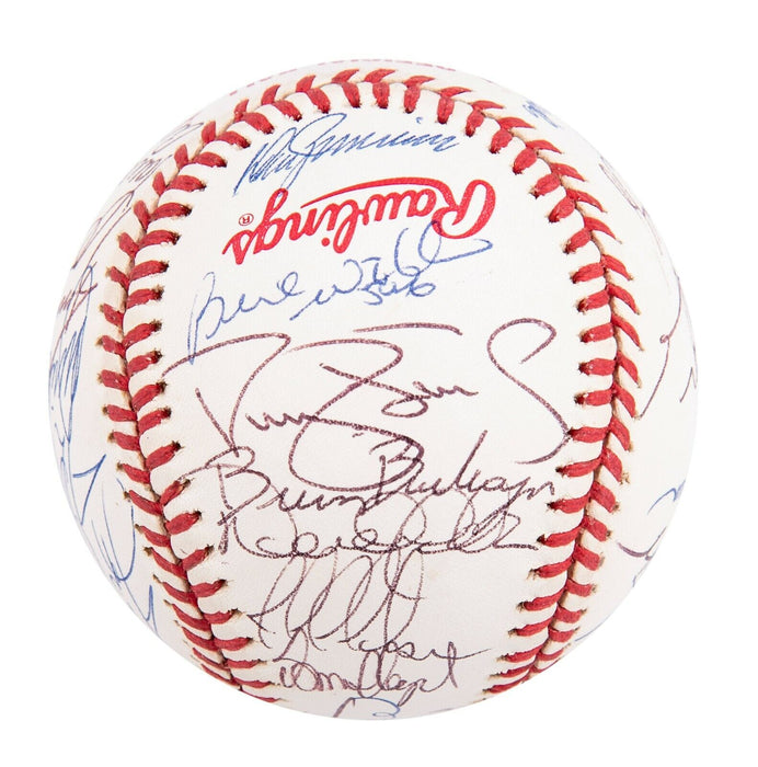 1996 Yankees Team Signed World Series Baseball Derek Jeter Mariano Rivera JSA