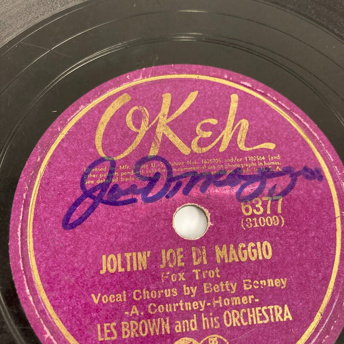 Joe Dimaggio Signed Vintage 1940's Joltin' Joe LP Album Record PSA DNA COA