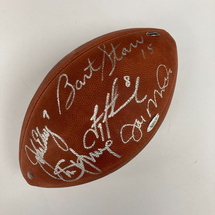 Bart Starr Joe Montana Joe Namath Elway Aikman Quarterbacks Signed Football PSA