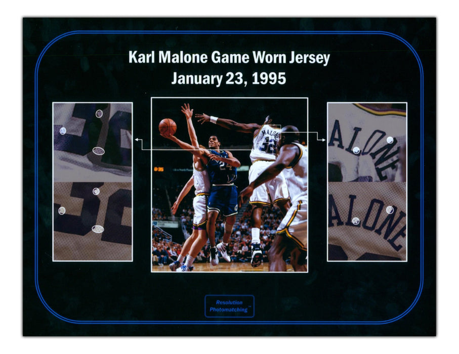The Finest Karl Malone Photo Matched 1994-95 Utah Jazz Game Used Jersey With COA