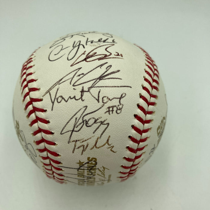 Rare 2007 Colorado Rockies NL Champs Team Signed World Series Baseball JSA COA