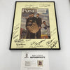 Mickey Mantle Joe Dimaggio HOF Multi Signed Norman Rockwell Photo Beckett COA