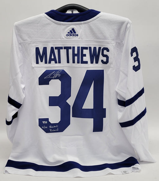 Auston Matthews Rocket Richard Signed Toronto Maple Leafs Jersey Fanatics Holo