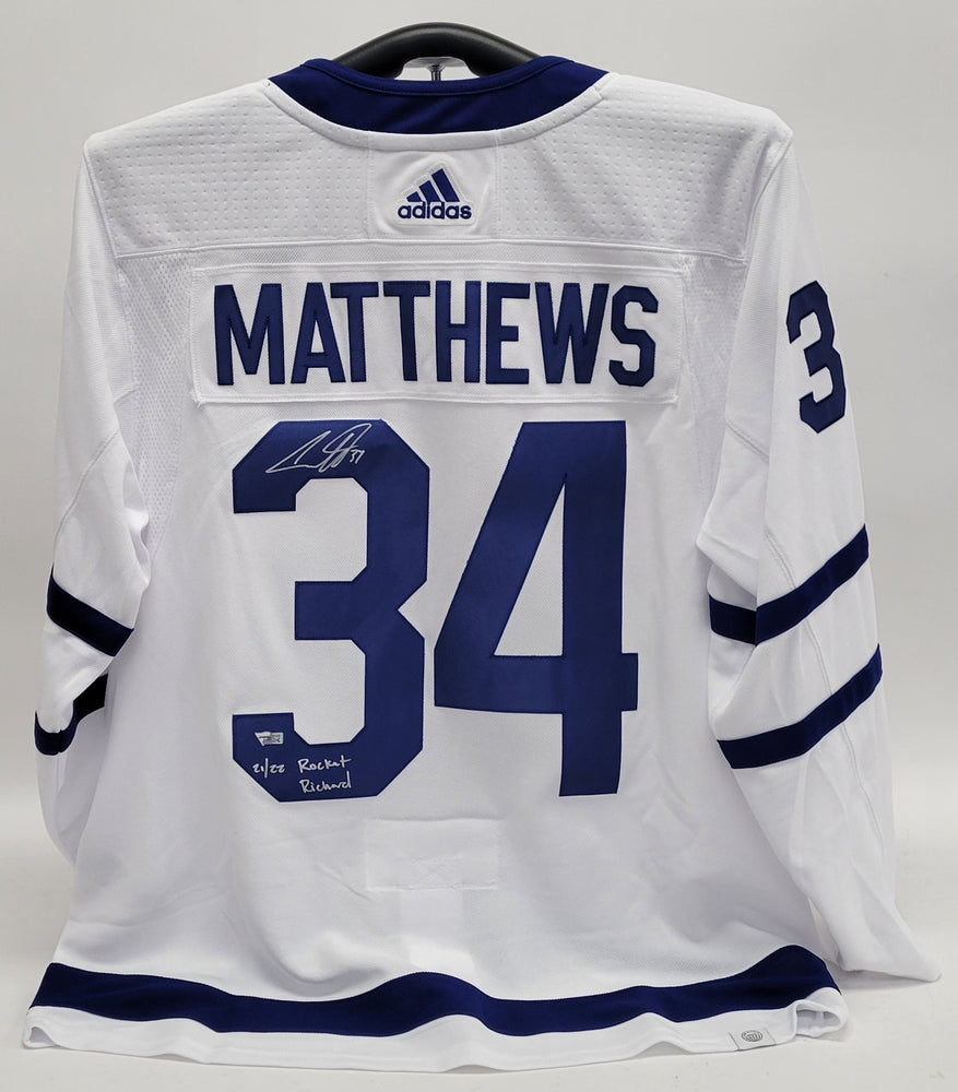 Auston Matthews Rocket Richard Signed Toronto Maple Leafs Jersey Fanatics Holo