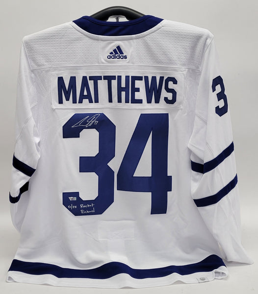 Auston Matthews Rocket Richard Signed Toronto Maple Leafs Jersey Fanatics Holo