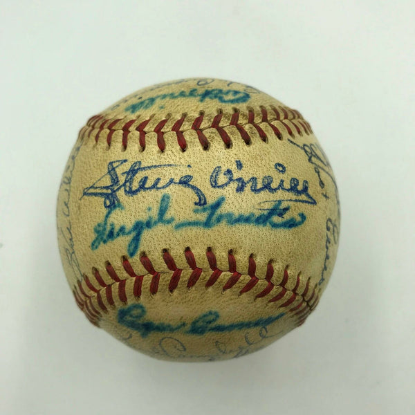 1948 Detroit Tigers Team Signed Official American League Baseball With 26 Sigs