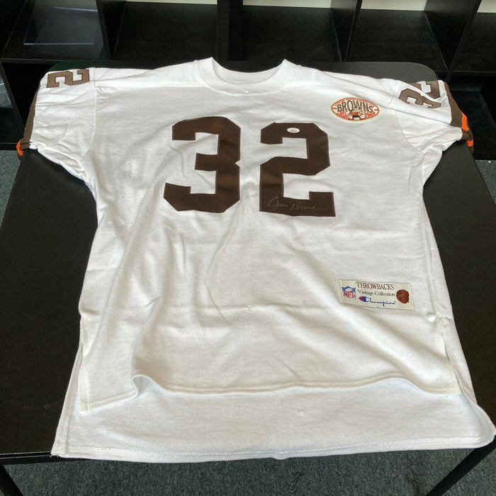 Jim Brown Signed Authentic 1964 Cleveland Browns Game Model Jersey JSA COA