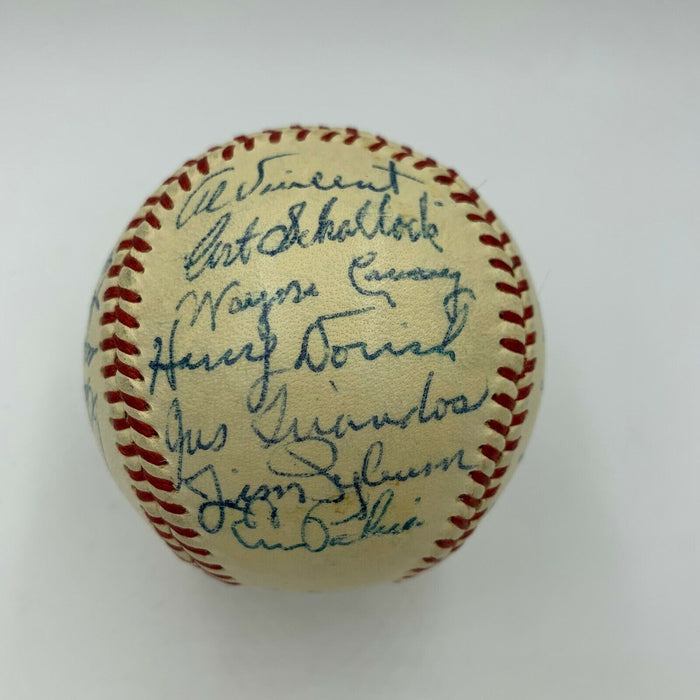 Stunning 1955 Baltimore Orioles Team Signed American League Baseball JSA COA
