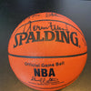 1986-87 Los Angeles Lakers NBA Champs Team Signed Basketball UDA Upper Deck COA