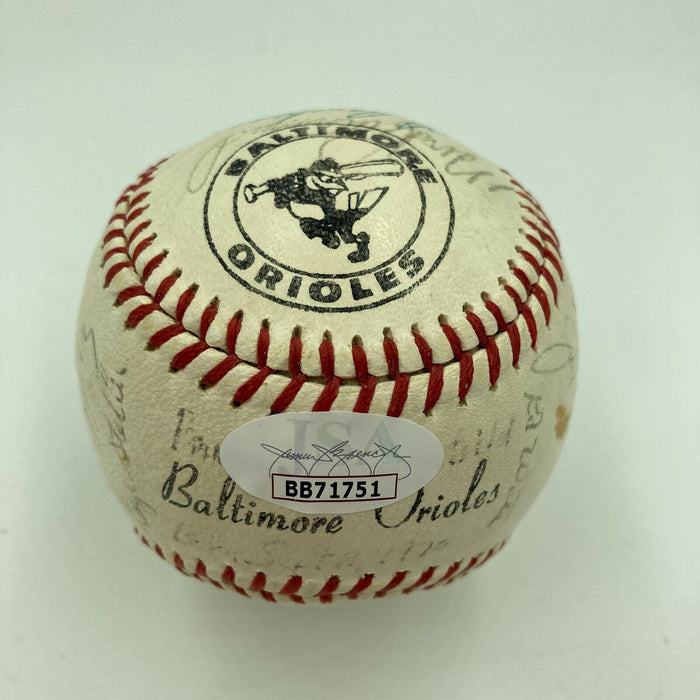 1970 Baltimore Orioles World Series Champs Team Signed Baseball With JSA COA