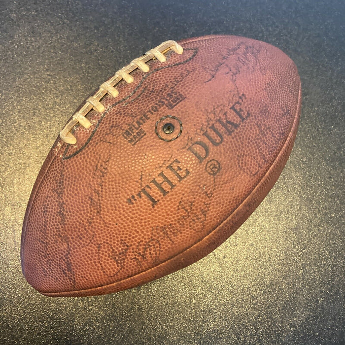1960's Cleveland Browns Team Signed Game Used The Duke Football With Jim Brown