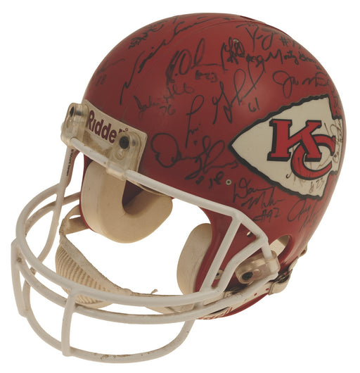 1993 Kansas City Chiefs Team-Signed Game Helmet Derrick Thomas & Joe Montana JSA