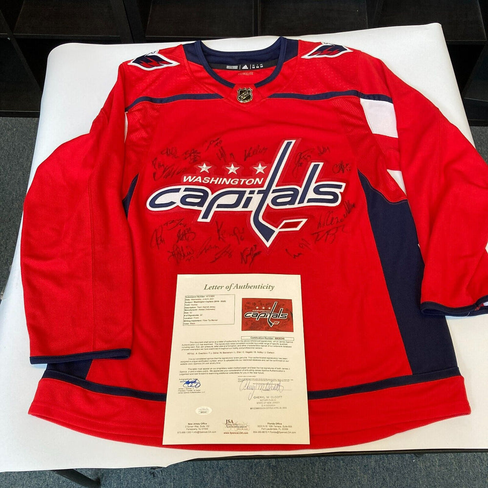 2019-20 Washington Capitals Team Signed Jersey With Alexander Ovechkin JSA COA