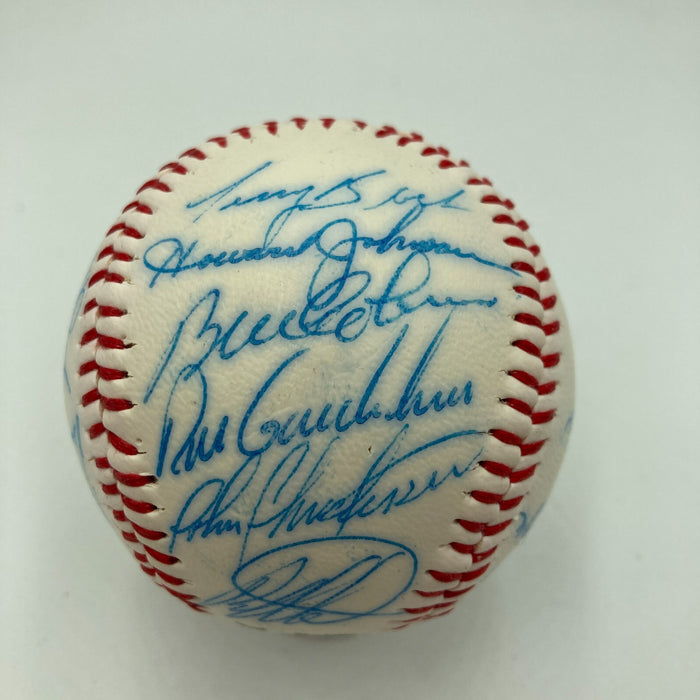 1985 - 1986 New York Mets Team Signed Baseball 28 Sigs With Gary Carter