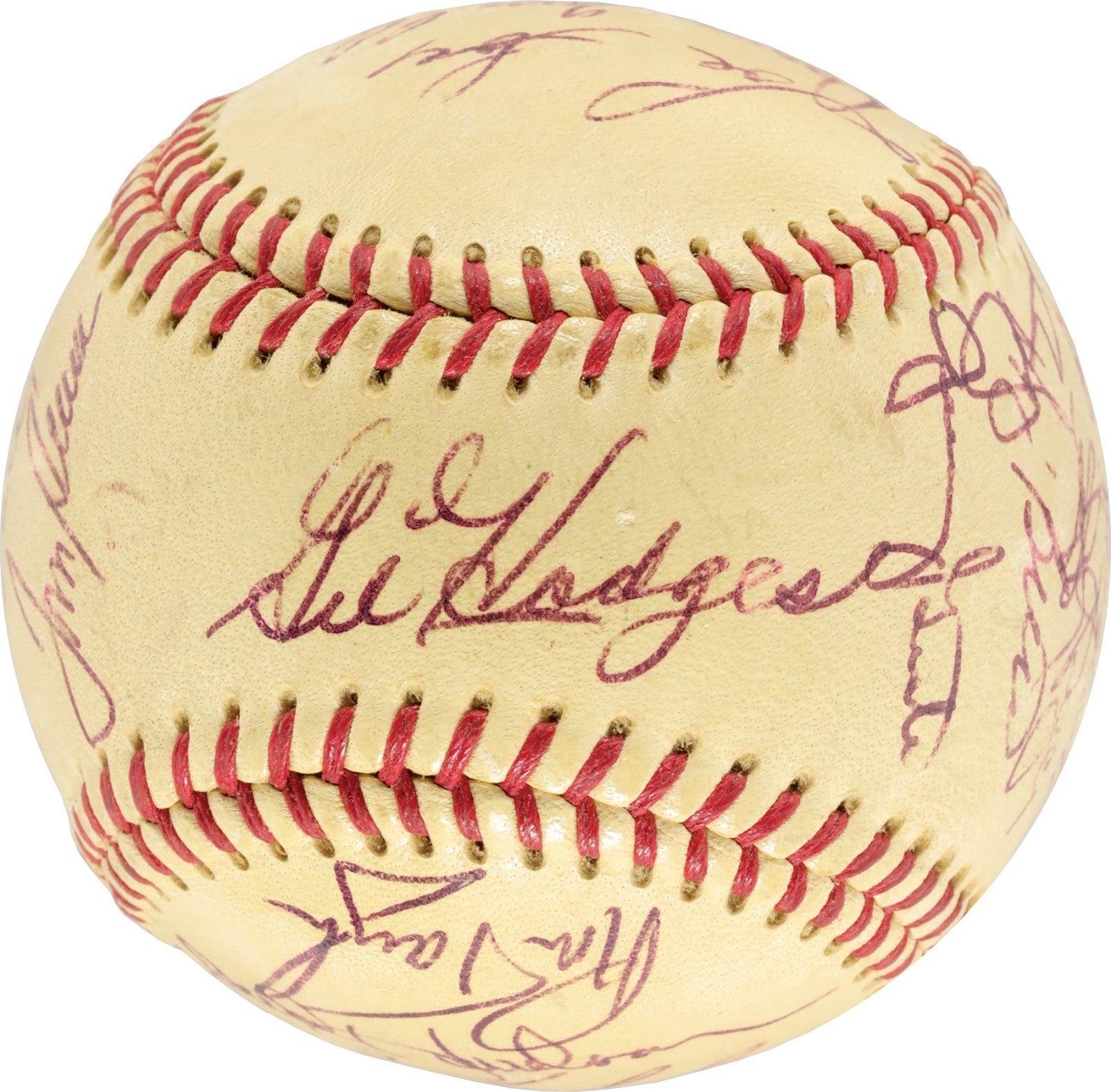 1970 New York Mets Team Signed Baseball Gil Hodges & Tom Seaver JSA COA