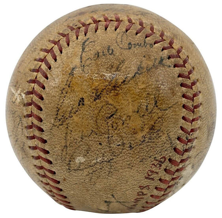 Lou Gehrig 1937 New York Yankees World Series Champs Team Signed Baseball JSA