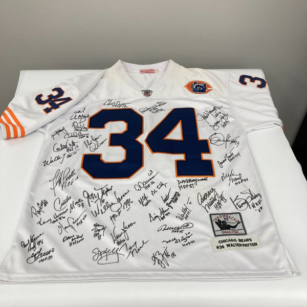 NFL Hall Of Fame Multi Signed Mitchell & Ness Jersey With 35+ Signatures JSA COA