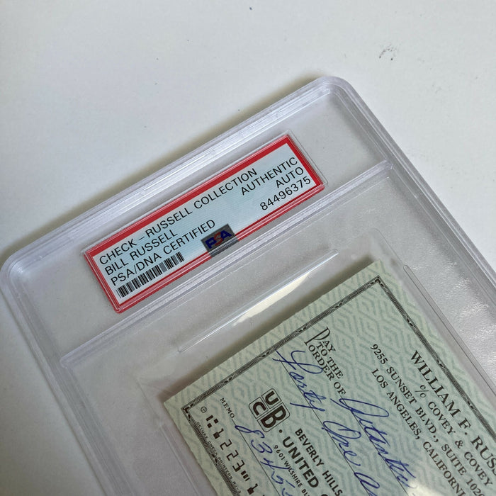 Bill Russell Signed Autographed Bank Check PSA DNA Boston Celtics HOF Legend