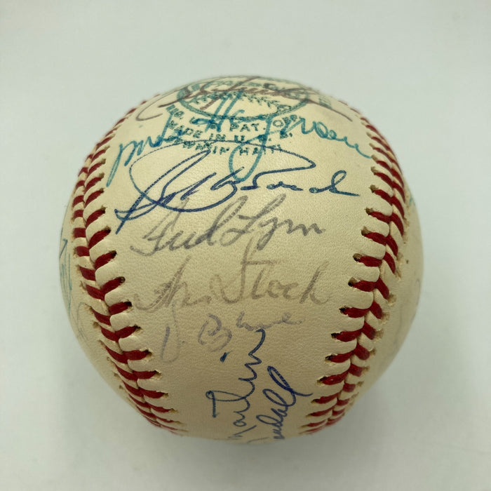 Beautiful 1975 All Star Game Team Signed Baseball Thurman Munson JSA COA
