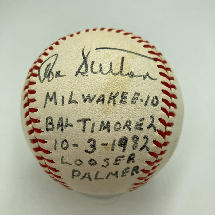 Don Sutton Brewers Clinching Game October 3, 1982 Signed Game Used Baseball JSA