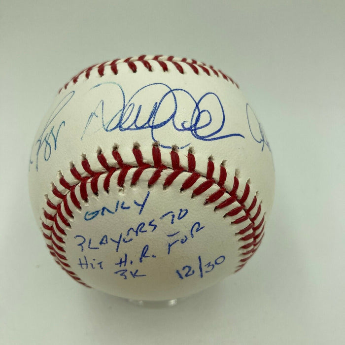 Derek Jeter Alex Rodriguez 3000th Hit Home Run Signed Inscribed Baseball Steiner