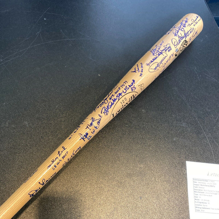 Beautiful World Series MVP's Multi Signed Bat 35+ Sigs With Derek Jeter JSA COA