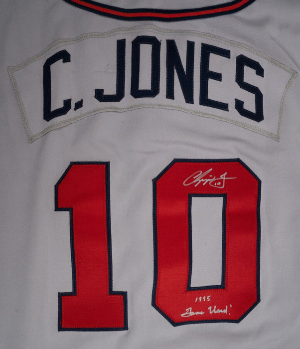 The Finest Chipper Jones 1995 Rookie Game Used Jersey & Pants MEARS A10 JSA COA