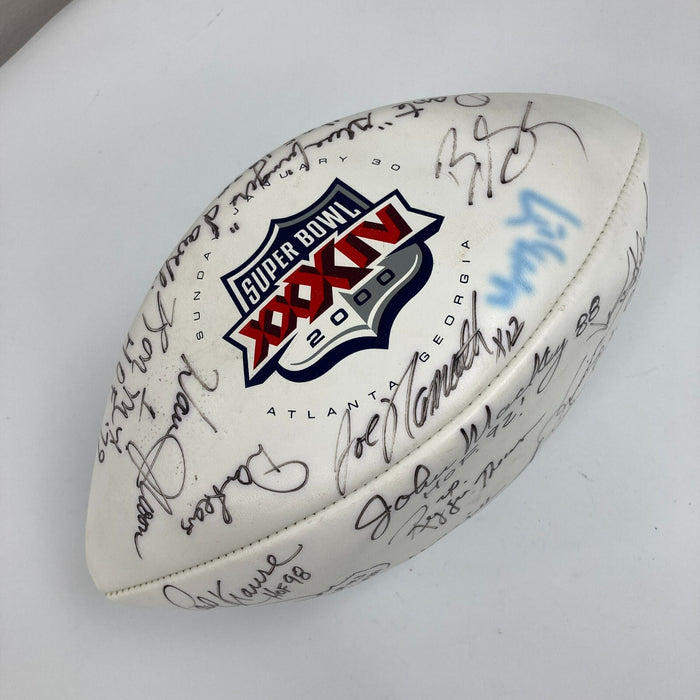 Joe Namath & Wayne Gretzky Super Bowl XXXIV Multi Signed Football JSA COA
