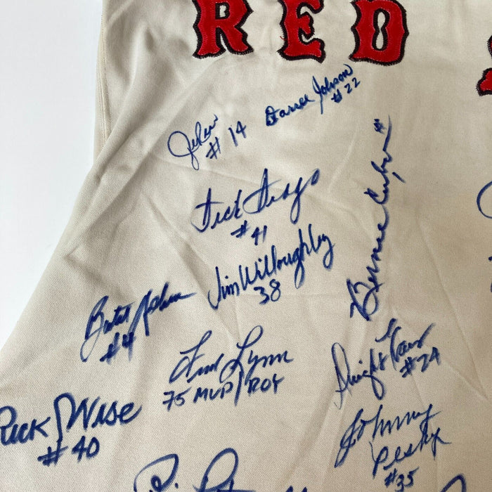 1975 Boston Red Sox AL Champs Team Signed Game Model Jersey Carl Yastrzemski JSA