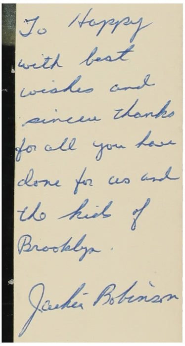 Stunning Jackie Robinson Signed Large 12x14 Photo PSA DNA COA Great Inscription!