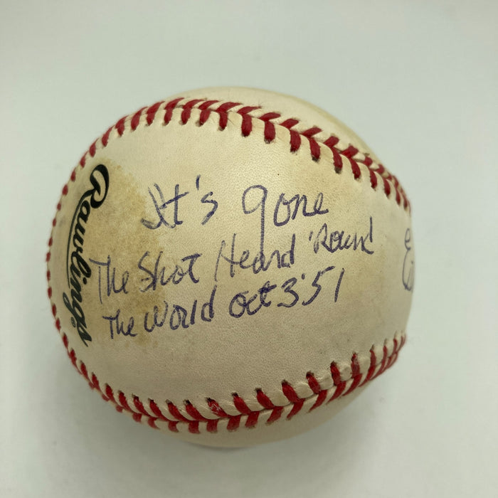 Ernie Harwell "It's Gone The Shot Heard Round The World" Signed Baseball JSA COA
