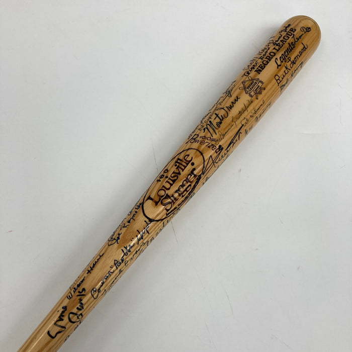 Willie Mays Hank Aaron Negro League Legends Signed Baseball Bat 65 Sigs JSA