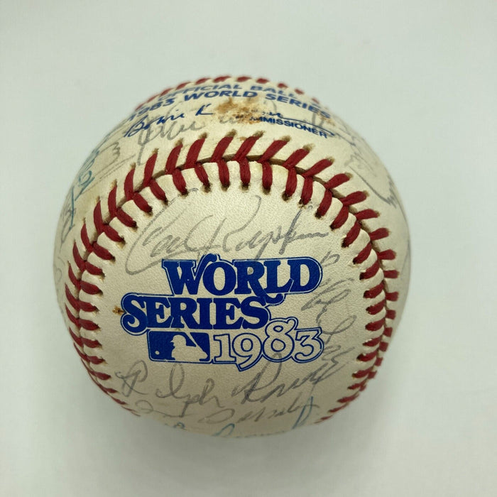 1983 Baltimore Orioles World Series Champs Team Signed W.S. Baseball JSA COA