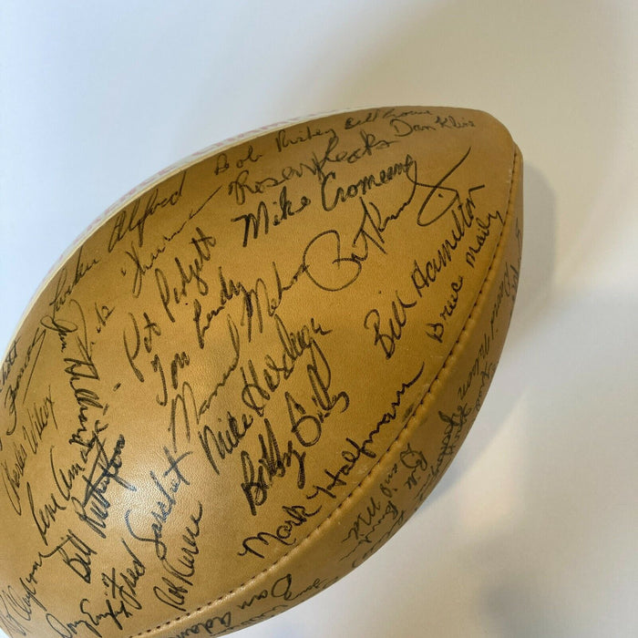 1973 Texas Longhorns SWC Champions Team Signed Football 50+ Sigs JSA COA
