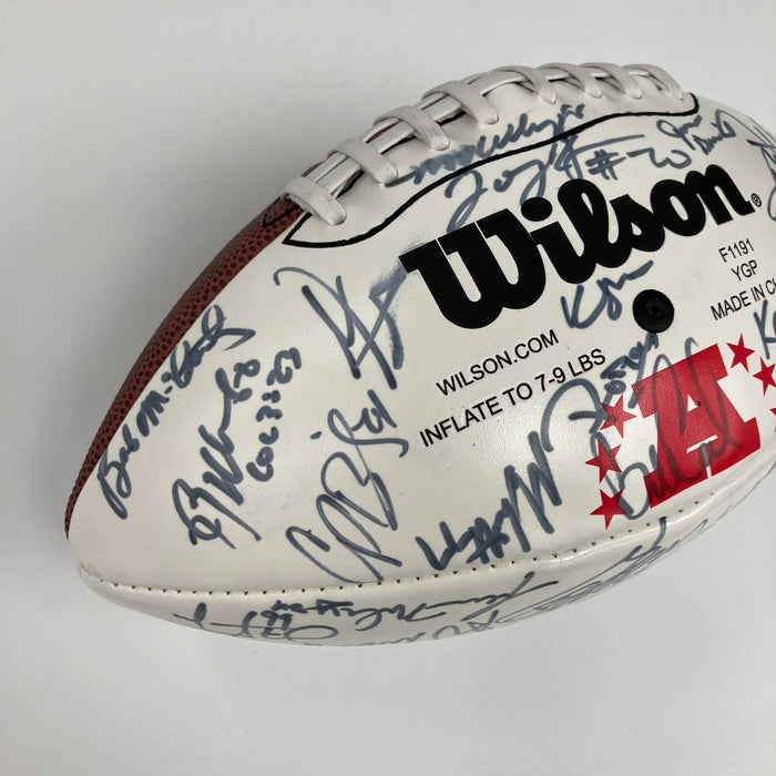 2005 Pro Bowl AFC Champs Team Signed Football Peyton Manning & Drew Brees