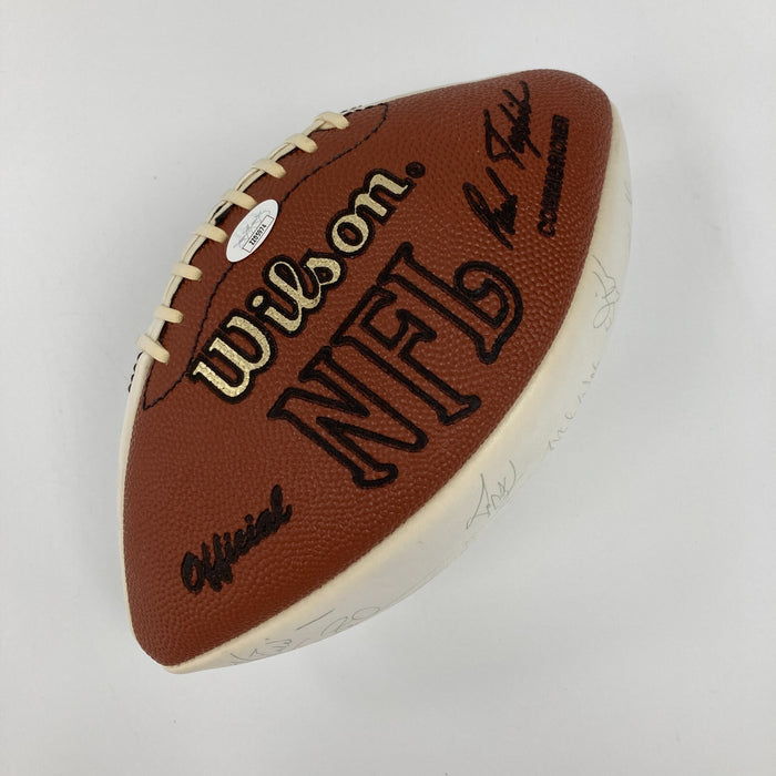 1993 San Francisco 49ers NFC West Champs Team Signed Football Jerry Rice JSA COA