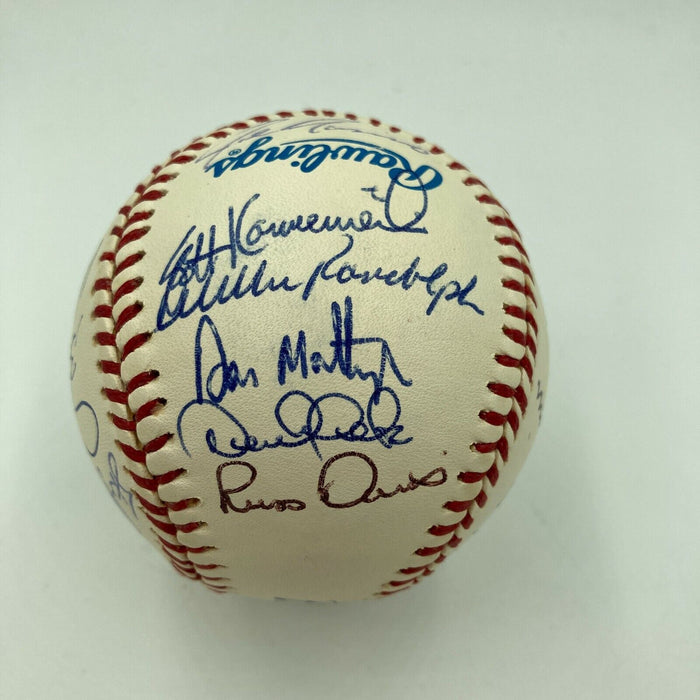 Derek Jeter Mariano Rivera Core Four Rookie 1995 Yankees Signed Baseball JSA