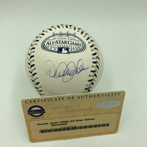 Derek Jeter Signed 2008 All Star Game Baseball With Steiner COA Yankee Stadium