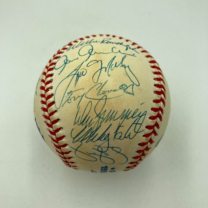 1999 NY Yankees World Series Champs Team Signed Baseball Derek Jeter Steiner COA