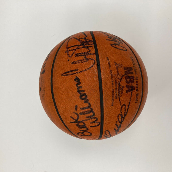 1992-93 Portland Trail Blazers Team Signed Game Used Basketball Clyde Drexler