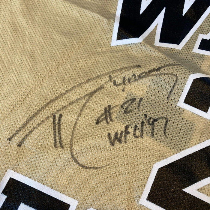 Tim Duncan Pre Rookie Signed Authentic Wake Forest Demon Deacons Jersey JSA COA