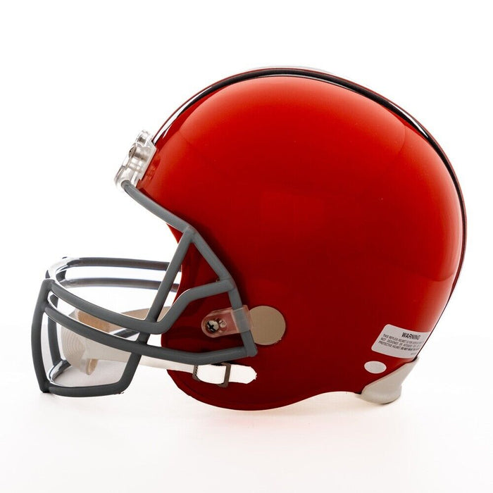 Jim Brown Signed Heavily Inscribed STATS Cleveland Browns Helmet Steiner COA