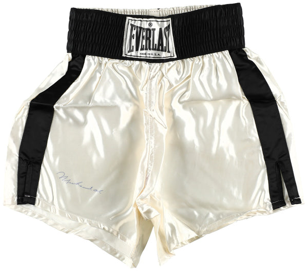 Beautiful Muhammad Ali Signed Everlast Trunks Shorts Beckett COA