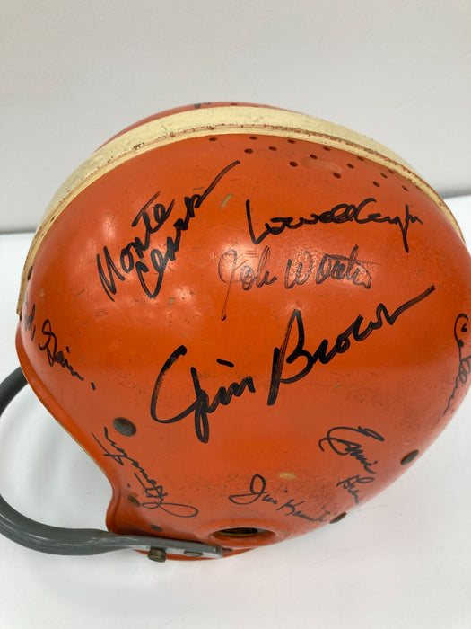 1964 Cleveland Browns Super Bowl Champs Team Signed Game Used Helmet JSA COA