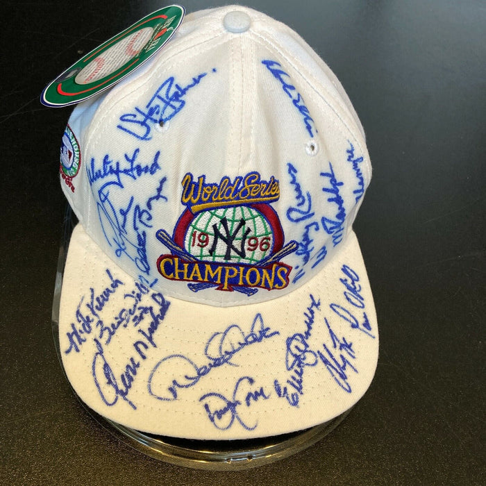 1996 New York Yankees Team Signed World Series Hat With Derek Jeter JSA COA