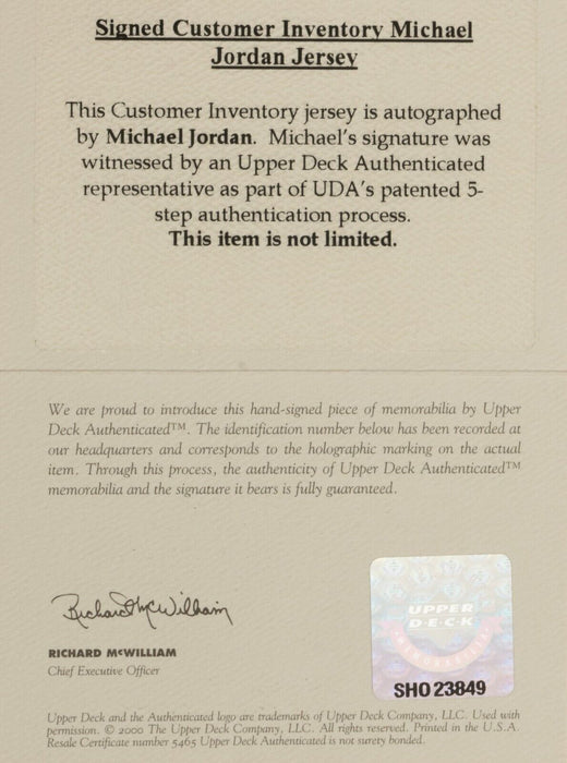 Michael Jordan Signed 1980 McDonald's All-American High School Jersey UDA COA