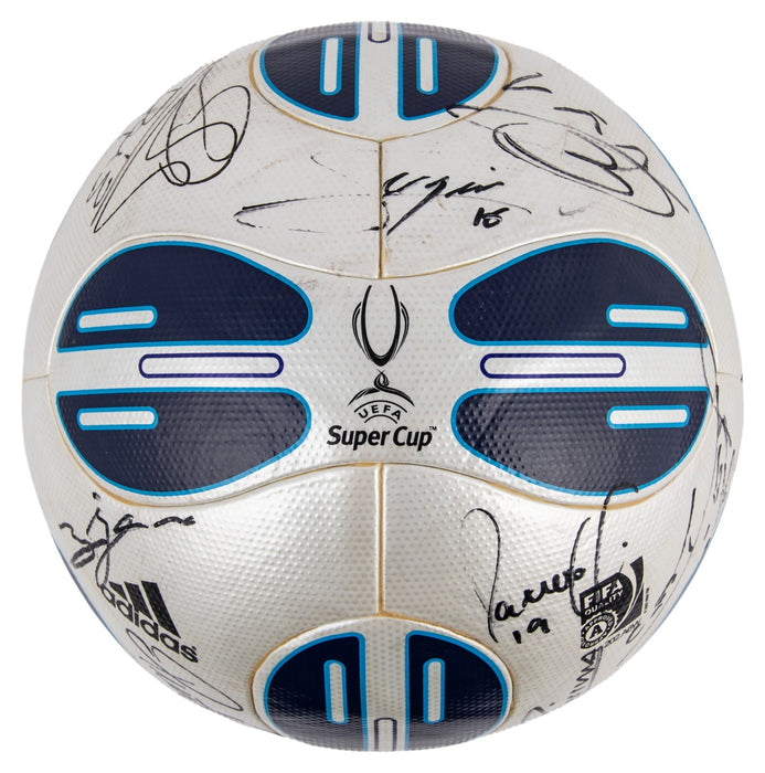Lionel Messi 2009 FC Barcelona UEFA Champions Team Signed Soccer Ball JSA COA
